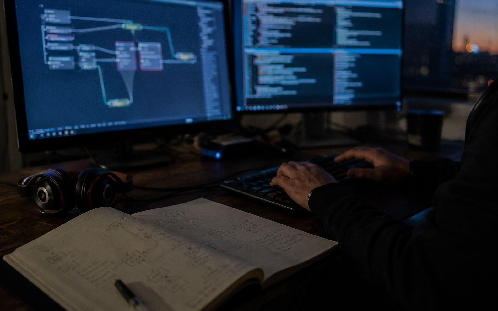 A bright node traversing a workflow graph with small lit checkpoints